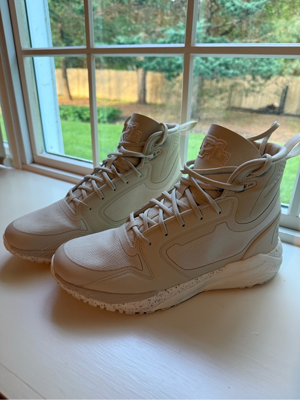 APL Men's High-Top Athletic Sneakers in Cream